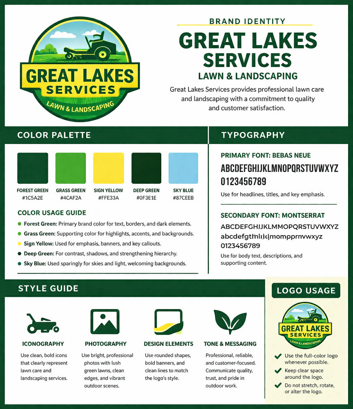 Great Lakes Services brand style guide